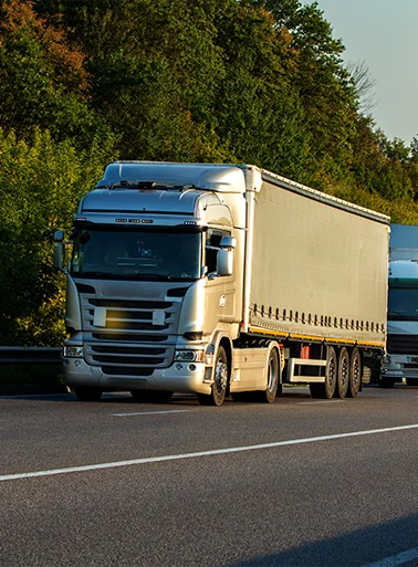 truck on the road